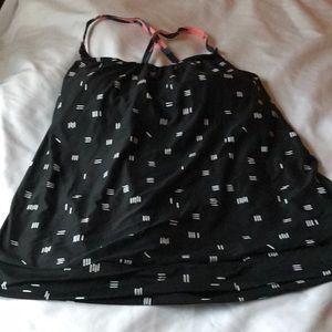 Carve blouson tankini top EUC